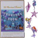 beautiful Mermaid theme Party banner Decorations Hanging Mermaid Birthday fa-OZ