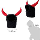 Adjustable Pet Dog Cat Puppy Cattle Horn Decoration Hat For Halloween Chris A6Y8