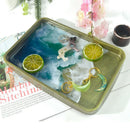 DIY Rectangle Silicone Mold Epoxy Casting Coaster Fruit Dish Plate Tray Mould