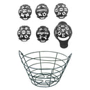 Metal Golf Bucket Container with Golf Ball Marker Line Letters Drawing Tool