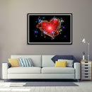 5D DIY Full Drill Diamond Painting Red Love Heart Cross Stitch Embroidery
