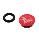 2 Pieces Bike Crank Caps Crankset Covers Crank Screw Caps Dustproof Red