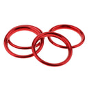 4pcs Red Air Vent Outlet Decor Ring Cover Trim Fit for Audi A3 S3 13-16