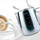 Stainless Steel Milk Coffee Pitcher Latte Espresso Frothing Scale Jug 600ml