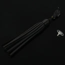 one pair of Glass Crystal Long Tassel Earrings Black