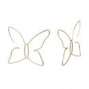 Metal Hollow Butterfly Hook Earrings Women Simple Geometric Eardrop Jewelry