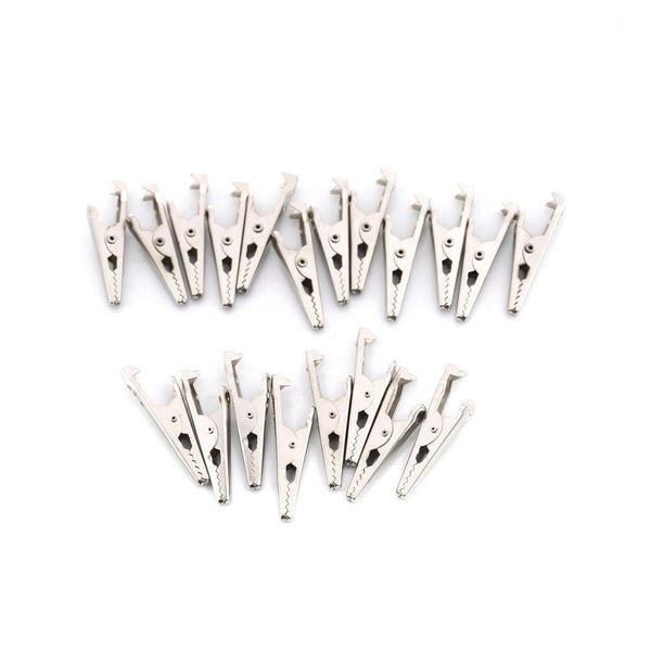 20X Stainless Steel Alligator Crocodile Test Clips Cable Lead Screw Probe_Fix Gw