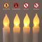 12x Flameless LED Candle Decor Battery Candle for Candlelight Dinner 165mm