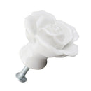 8 x handle button White Rose decoration door drawer furniture
