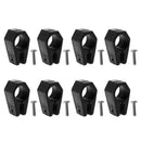 8 Pieces Bimini Top Fitting Harware Black Nylon Jaw Slide 1" for Marine Boat