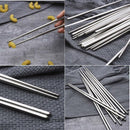 Useful Chopsticks Metal Korean Chinese Stainless Steel Chop Sticks NEW