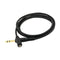 4.9ft Black Durable PVC 6.35mm to 3.5mm Male Female Audio Line Connector