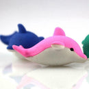 1Pcs Dolphin Shaped Rubber Eraser Lovely Cartoon Erasers SA Students,School R0G7