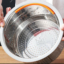 Stainless Steel Steamer Basket Rice Pressure Cooker Fruit Cleaning Drainer A