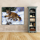 Painting By Numbers Kit DIY Tiger Snow Digital Canvas Oil Art Home Decor