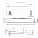 1 Set Bridge Endpins with Slotted Nut Saddle Replacement Set for 6 Strings