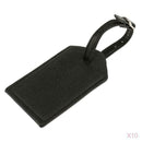 10x Black Leather Luggage Bag Tag Travel Accessories Suitcase Tag Name Card