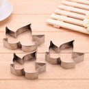 Maple Leaf Fondant Cake Decor Tools Stainless Steel Baking Mold (3pcs)