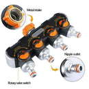 4 Way Garden Water Tap Splitter Adaptor Quick Thread Pipe Adapter Connector R7P4