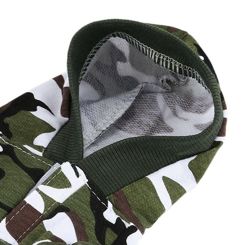 Clothing Dog Jacket with Hooded Clothes Animal Camouflage Costume (Army Gre B5C1