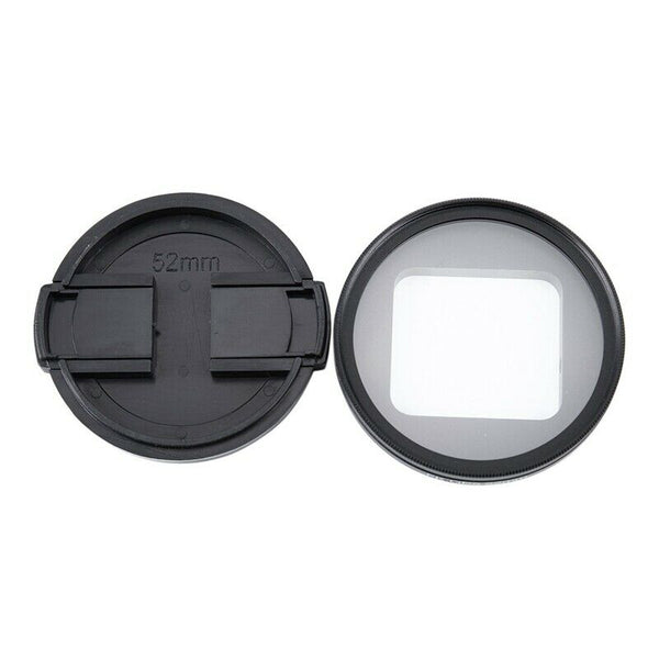1 set of 52MM UV filter for GOPRO HERO5 + lens cover + adapter ring, Black D9N8
