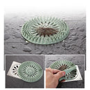 Silicone Sink Strainer Water Stopper Floor Drain Hair Bathtub Plug (Green) A