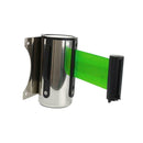 4M Green Belt Stanchion Queue Barrier Wall Retractable Ribbon Durable