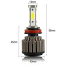 X6 4-Side H11 H8 H9 LED Headlight Kits 220W 32000LM Bulbs High Power 6000K