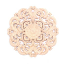 Rubber wood Carved Long Applique Unpainted Flower Walls Cabinets Door Decor