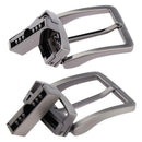 2x Reversible Single Prong Rectangle Belt Buckle Metal Buckle Replacements