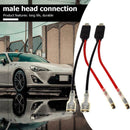 2x H1 LED Headlight Wiring Harness Male Plug Single Diode Converter Cables