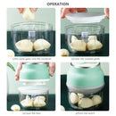 150ml Electric Food Fruit Vegetable Chopper Spiral Onion Garlic Cutter Shredder