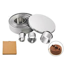 set of 12 Stainless Steel Round Mousse ring Cutter Cutting Mould cake mould