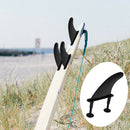 Performance 3Pcs Soft Top Surfboard Fins + Replacement 6 Bolts for Softboard