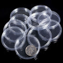 10Pcs 25mm Applied Clear Round Cases Coin Storage Boxes Capsules Holder M&O