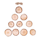 10pcs christmas wood round tree ornaments xmas hanging pendant home decor  LJLJ