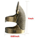 3 Pieces Copper Finger Protector Thimble Adjustable Fingertip Thimble for S L7Q2