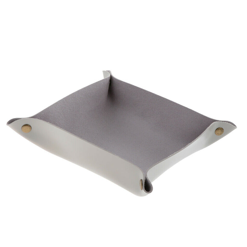 Leather Jewelery Holder Tray Storage Tray Box for Key Phone Coin Watches G