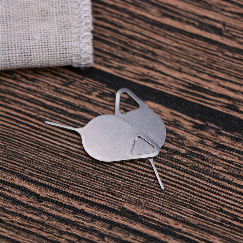 10PCS Sim Card Tray Removal Eject Pin Key Tool Stainless Steel Needle M&O