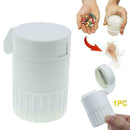 Pill Cutter Crusher Grinder splitter Powder Medicine Storage Box White T6M0 J8R3