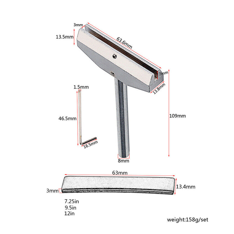 3pcs Guitar Bass Fingerboard Fret Press Insert + Press Caul Wrench Luthier Tool