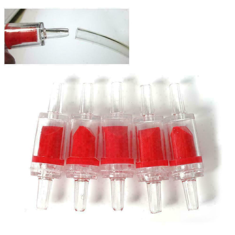 1pc CO2 Aquarium Non-Return One Way Red Retention Valve Fish Tank Air Pump P1J4