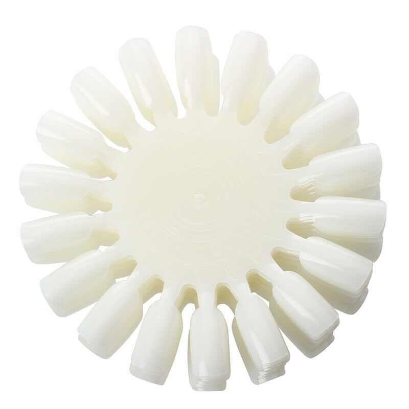 10 X Nail Art Tips Gel Acrylic Display Practice Wheel W2W7