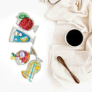 4pcs 5D DIY Full Drill Special Shaped Diamond Painting Key Ring Keychains Gift