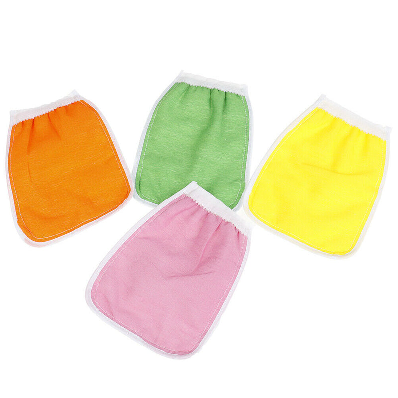 1PC Shower Exfoliator Two-sided Bath Glove Body Cleaning Scrub Mitt Ran Kw