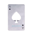 Playing Card Design Stainless Steel Bottle Opener Beer Cap Catcher Home Bar Tool