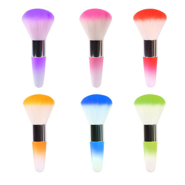 Portable Nail Dust Brush Soft Fiber Cleaning Brush Face Powder Beauty Brush