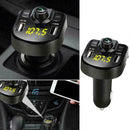 Dual USB Bluetooth4.0 ABS Handsfree Car Kit Charger FM Transmitter MP3 Play P5Y7