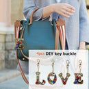 4pcs/set DIY Love Full Drill Special Shaped Diamond Painting Keychain Gifts