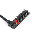 5Port PC Fan Hub Splitter Speed Controller Adapter for 4Pin PWM Cooler ConnY Hn